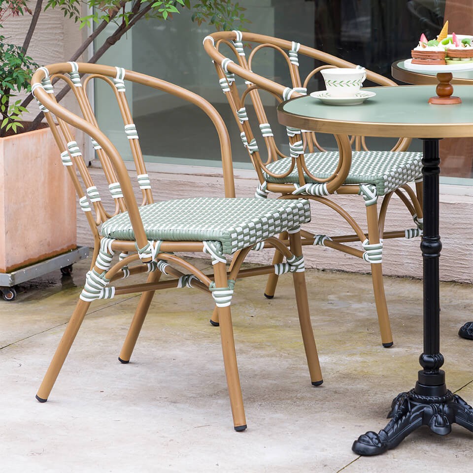 Aluminum French Stackable Rattan Chairs best